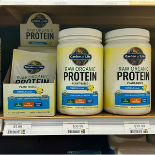  🌿💪🏻BỘT ĐẠM HỮU CƠ KHÔNG ĐƯỜNG HƯƠNG VANI CỦA MỸ GARDEN OF LIFE RAW ORGANIC PROTEIN PLANT - BASED VANILLA FLAVOR HỘP 666G 
