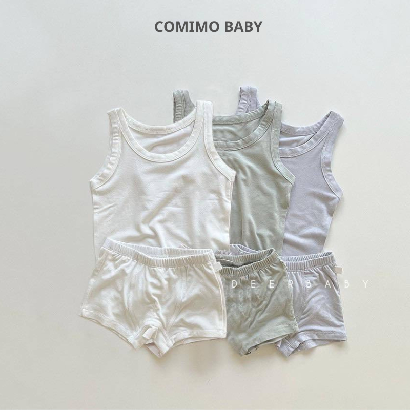 Bộ Ba Lỗ Thun Lạnh Bé Trai 5-18kg COMIMO BABY bộ ba lỗ cotton bé trai, bộ lanh ba lỗ bé trai
