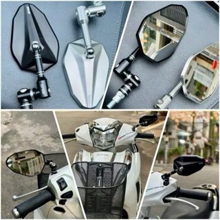 Gương Xe Máy H2C V2 Chân Xoay Đủ tiêu chuẩn Loại Xin Full Nhôm
