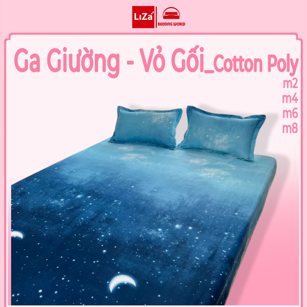 Ga Giường 1m4x2m / 1m6x2m / 1m8x2m, Drap Giường Cho Nệm Cao Dưới 10cm Mẫu Bo Chun Chọn Đẹp