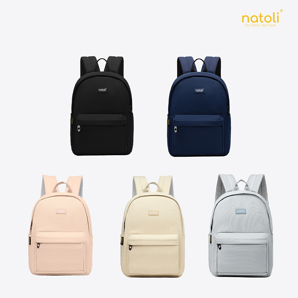Balo đi học nam nữ thương hiệu NATOLI nhiều ngăn chống nước tốt - Basic Backpack B2 | BigBuy360 - bigbuy360.vn