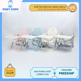   TOBE  GHẾ ĂN DẶM GẤP GON MOLLY. GẤP GỌN BÀN ĂN DỄ MANG ĐI DU LỊCH CHO BÉ TỪ 6 THÁNG 