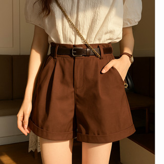 Quần short nữ chất liệu kaki, chun lưng 2 đỉa không kèm đai lưng phù hợp mọi hoàn cảnh