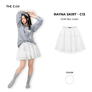 Chân váy ngắn xoè linen 3 tầng phối ren THE C.I.U - Rayna Skirt - C13