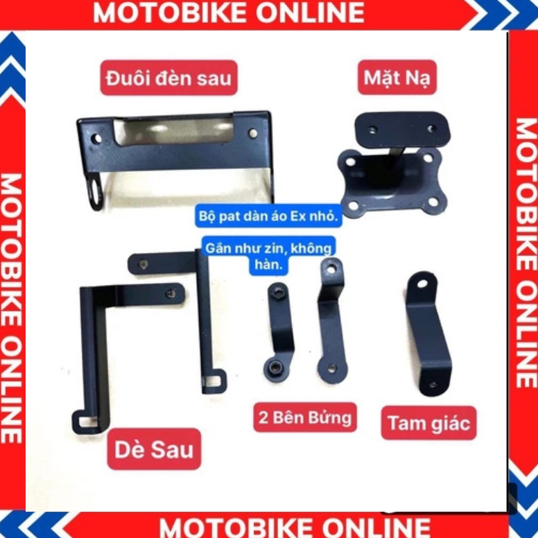 Bộ Pas hạ dàn áo Exciter 135 5 số xuống áo Exciter 2010