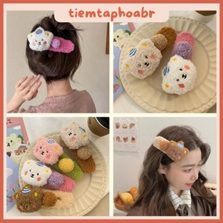 Kẹp Tóc Mái Gấu Xù Dễ Thương - Kẹp Tóc Mỏ Vịt Gấu Bông Bản To Mềm Mại - Phụ Kiện Kẹp Tóc Cute 02858