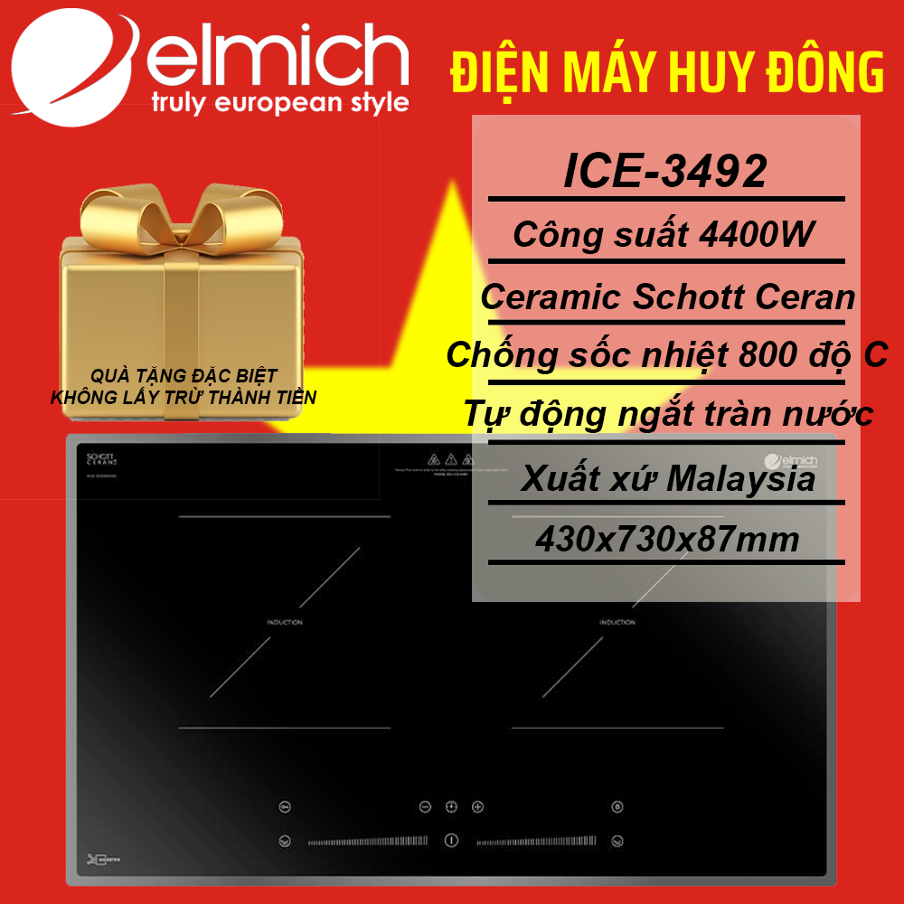 Bếp từ đôi Elmich ICE-3492