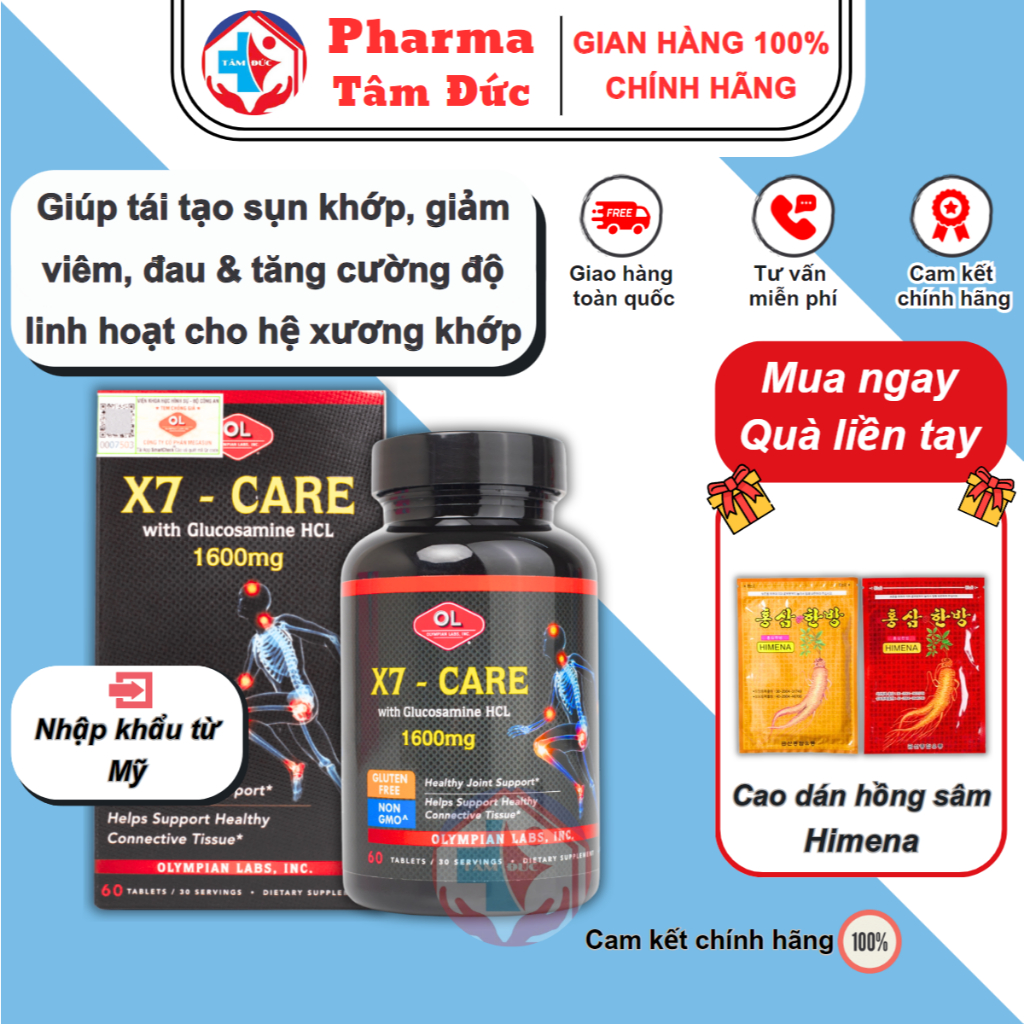 X7-Care - Giúp tái tạo sụn khớp, giảm viêm, đau & tăng cường độ linh hoạt cho hệ xương khớp