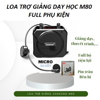 Loa trợ giảng dạy học cho giáo viên kèm micro không dây zangsong M80 có bluetooth