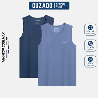 COMBO 2 Áo Ba Lỗ Nam GUZADO Vải Thun Lạnh Mềm Mát, Thấm Hút Tốt CB2GTT05