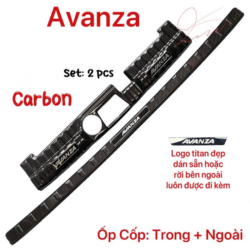 Chống trầy cốp xe Avanza 2023 2024 2025 mẫu carbon cao cấp