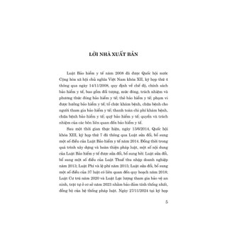 Sách - Luật Bảo Hiểm Y Tế Năm 2008 (Sửa Đổi, Bổ Sung Năm 2103, 2014, 2015, 2018, 2020, 2023, 2024)