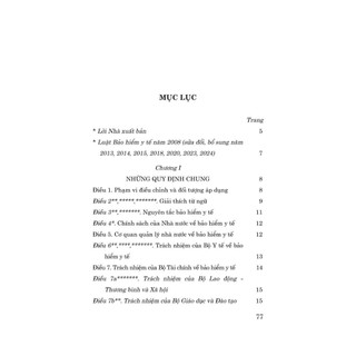 Sách - Luật Bảo Hiểm Y Tế Năm 2008 (Sửa Đổi, Bổ Sung Năm 2103, 2014, 2015, 2018, 2020, 2023, 2024)