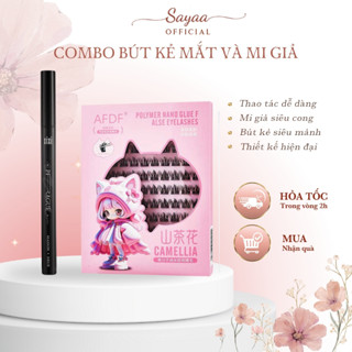 Combo Kẻ Mắt Và Mi Giả Không Cần Keo,  Gọn Nhẹ, Dễ Sử Dụng, Tự Nhiên, Phụ Kiện Trang Điểm Sayaa