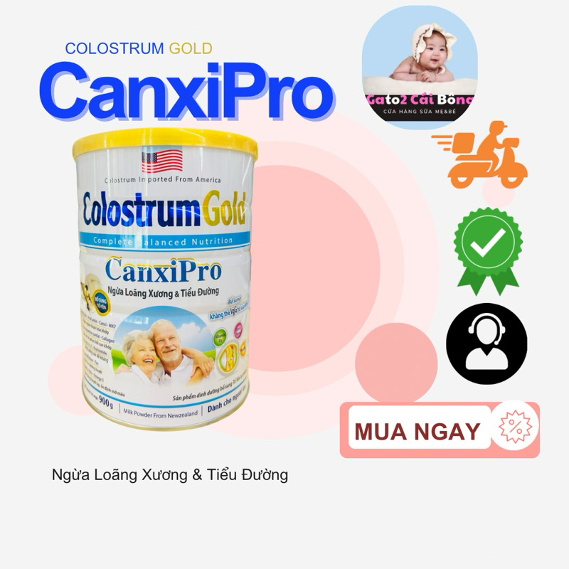 SỮA BỘT CANXI PRO COLOSTRUM GOLD 900G - NGỪA LOÃNG XƯƠNG, TIỂU ĐƯỜNG