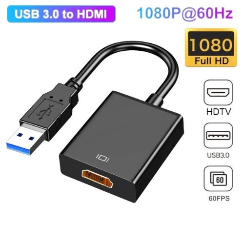 Cáp chuyển 2 trong 1 USB ra HDMI 4K/ VGA USB 3.0 Type C to HDMI và VGA cao cấp tivi máy chiếu