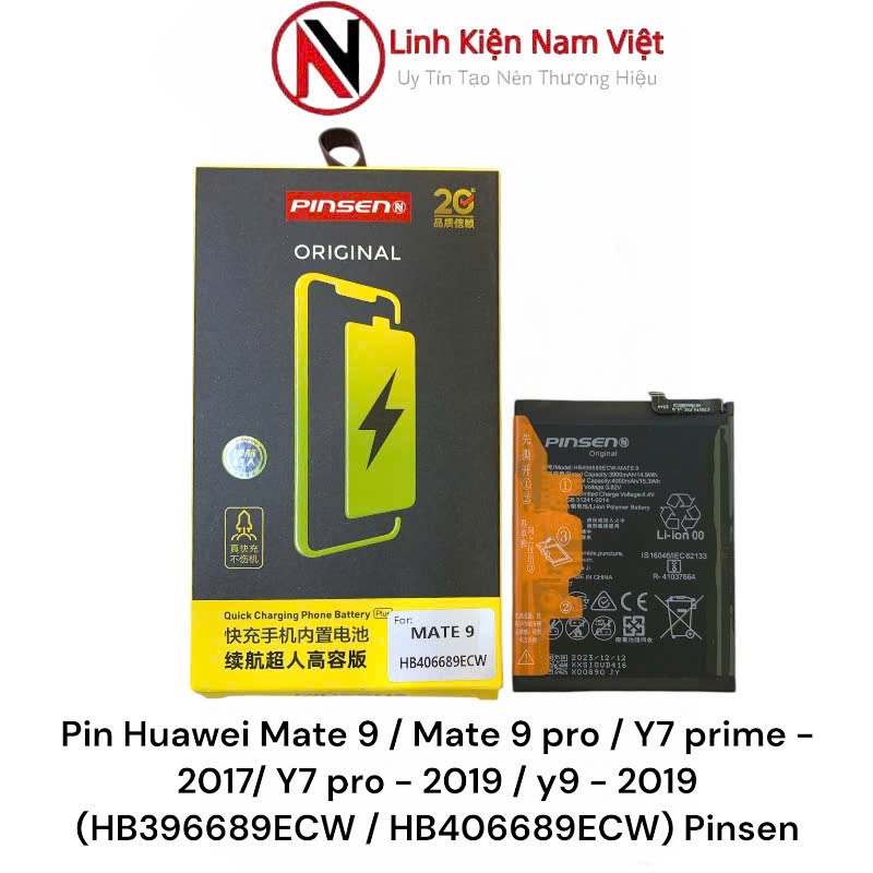 Pin Huawei Mate 9 / Mate 9 pro/ y9 - 2019 (HB396689ECW / HB406689ECW) Pinsen Tặng keo