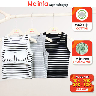 Áo ba lỗ nữ có đệm ngực vải Cotton tự nhiên mềm mại thoáng mát, áo 3 lỗ hai dây có mút ngực mặc nhà, tập gym mã VAA0538