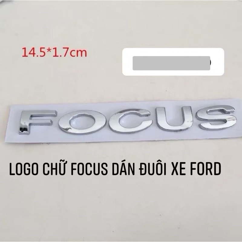 logo FOCUS dán đuôi xe ford