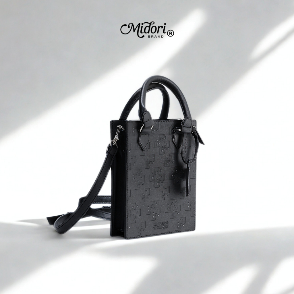 Túi Xách Da Đeo Chéo SACPLAT Nam Nữ Monogram Dập Chìm Đựng Điện Thoại Đi Chơi Làm | M Studio