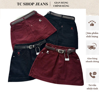 Chân Váy Chữ A Thêu Trái Tim  TC SHOP JEANS BIGSIZE 55kg-90kg Chất Kaki Jean Mã 2100