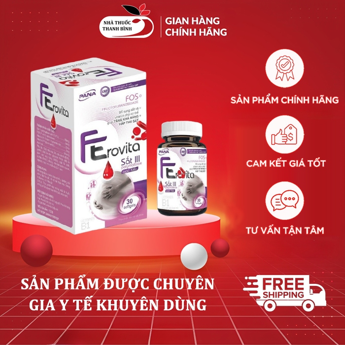 [CHÍNH HÃNG] Sắt bầu FEROVITA - Viên uống bổ sung sắt, acid folic cho bà bầu hỗ trợ tạo máu giảm mệt