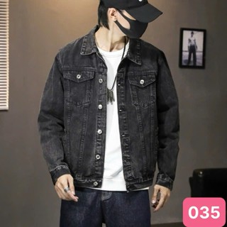 Áo khoác jean nam đen đậm không rách chất bò cao cấp co dãn 4 chiều, áo khoác rin nam đẹp HAVADO M1 Mới