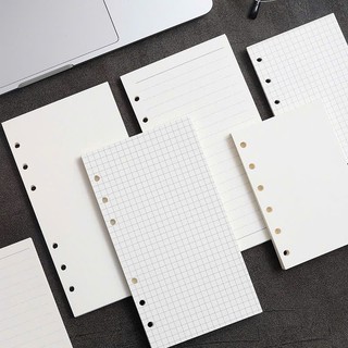 Cuốn Giấy refill sổ còng A7 A6 A5 A4 B5  lỗ caro, giấy viết lỗ chấm kẻ ngang nhiều lỗ cao cấp
