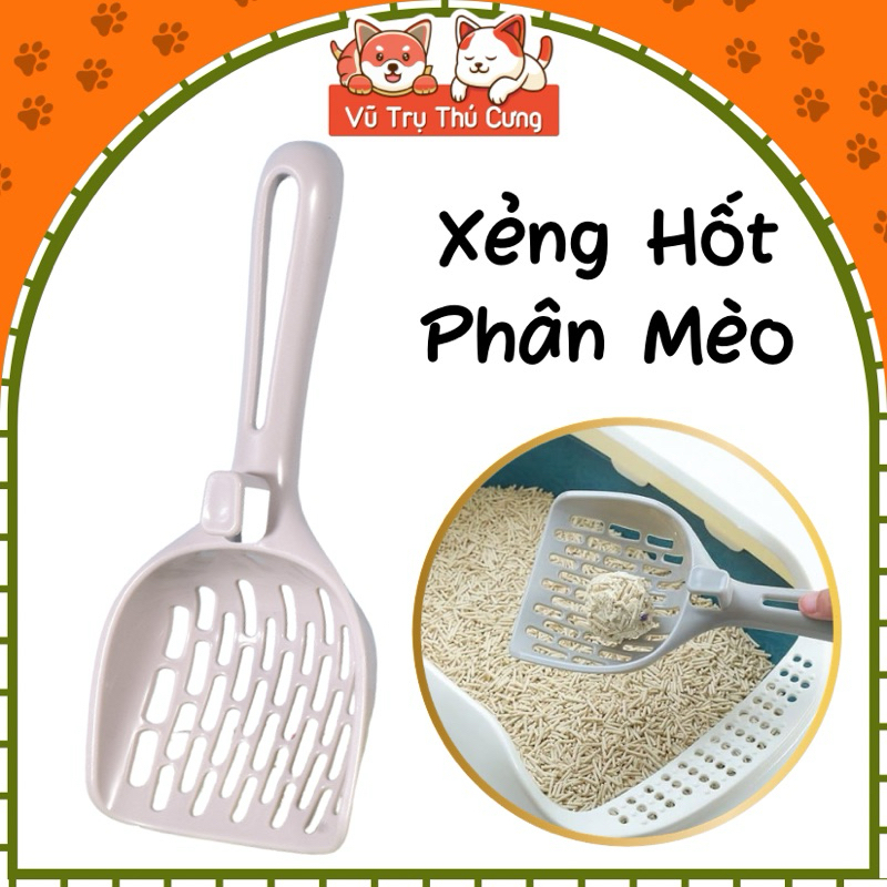 Xẻng Nhựa Hốt Phân Cho Mèo Có Móc Treo Tiện Lợi