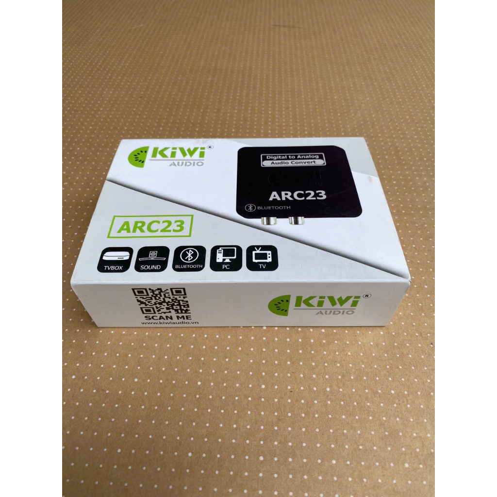 Bộ chuyển đổi âm thanh từ cổng Quang (Optical), Hdmi ARC, Bluetooth sang tín hiệu Analog Kiwi ARC23