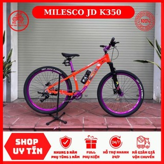  Xe Đạp MILESCO JD K350 • Khung nhôm phanh dầu Ltwoo 1*9 moay-ơ 6 bạc cối nổ 