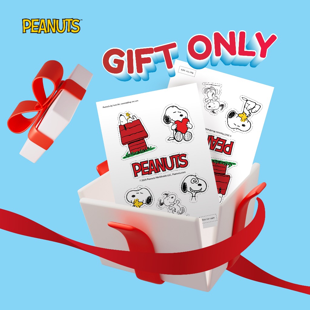 [QUÀ TẶNG KHÔNG BÁN] Hình dán Snoopy dễ thương