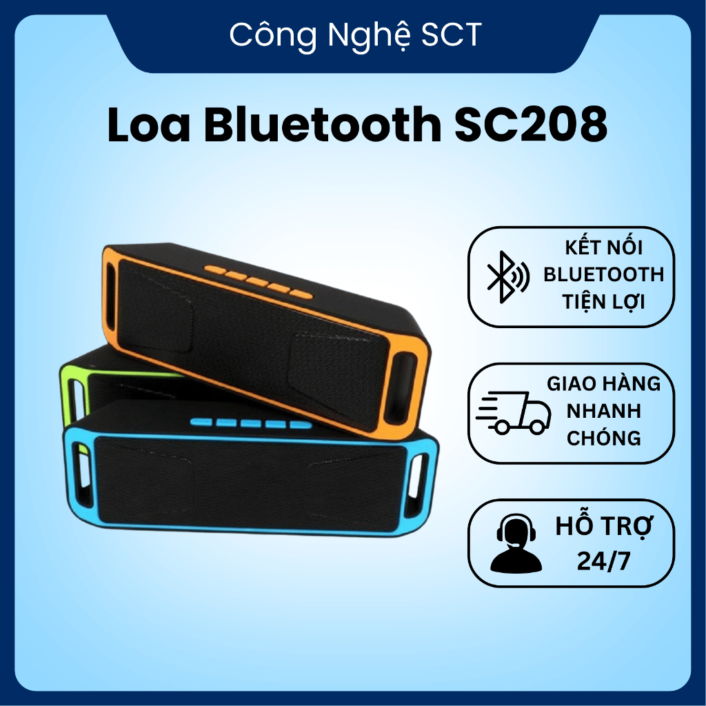 Loa Bluetooth Mini SC208 Bluetooth 4.0