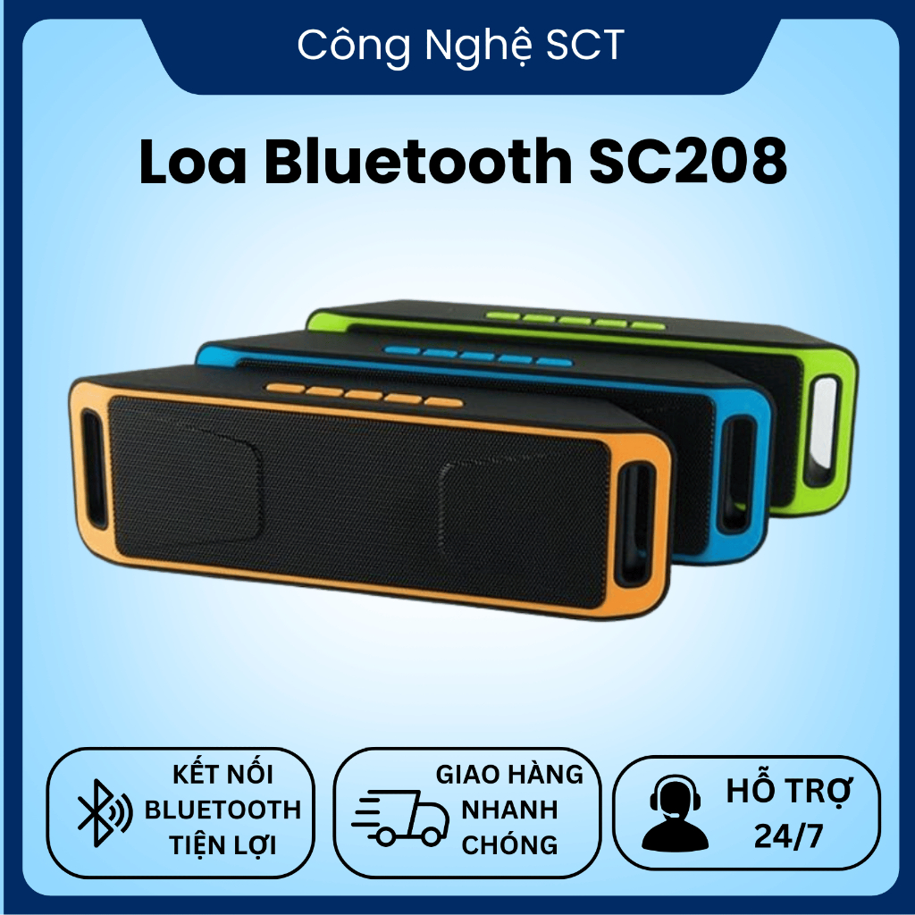 [ SIÊU PHẨM]  Loa Bluetooth âm thanh Stegareo MeBass A2DP SC208