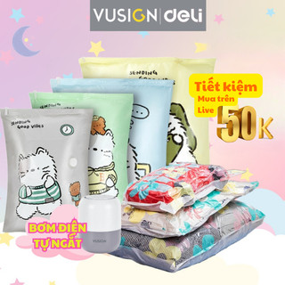   RẺ NHẤT MALL  Túi Hút Chân Không Quần Áo Chăn Gối Deli Dày Gấp Đôi Van Chống Rò Rỉ Hơi Tránh Ẳm Nấm Mốc 