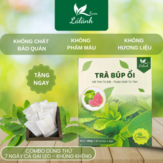 1 Hộp 60 Gói Túi Lọc, Trà Lá Ổi Lá Lành Farm, Trà lá ổi Nguyên Chất, Trà búp ổi Thảo Mộc Tự Nhiên