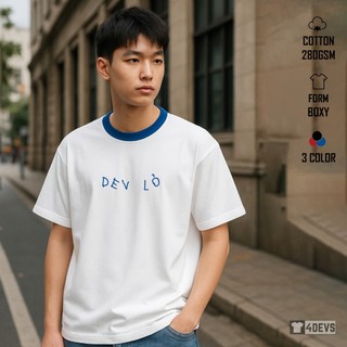 Áo Thun Form Boxy DEV LỎ Fordevs | Áo Phông Cotton 280gsm Bo Cổ Nổi Bật | Áo Lập Trình Viên