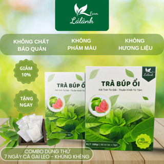 2 Hộp Trà Lá Ổi Lá Lành Farm - 120 Gói Túi Lọc, Trà lá ổi Nguyên Chất, Trà búp ổi Thảo Mộc Tự Nhiên