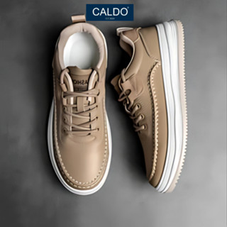  Giày Thể Thao Nam Sneaker CALDO CS941 Màu Nâu Đế Cao Su Nguyên Khối Da Cao Cấp Bền Bỉ Trẻ Trung 