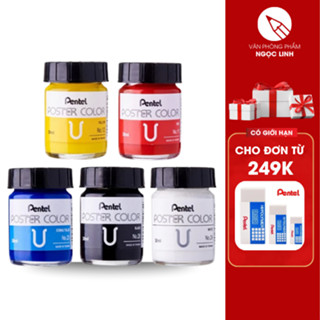 [Màu Lẻ] Màu Poster Pentel WPU — Màu Vẽ Pentel 30ml Tươi Sáng, Dễ Pha Chồng Màu, Vẽ Đa Chất Liệu