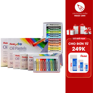  Màu Sáp Dầu Pentel Oil Pastels PHN12 16 25 36 50– Màu Tươi Sáng Sáp Mềm Dễ Tán Lên Màu Mịn 