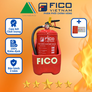 Combo 01 bình chữa cháy, bình cứu hoả bột ABC 4kg F FICO VIETNAM và Kệ đơn để bình chữa cháy
