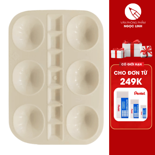 KHAY PHA MÀU CHŨ NHẬT 6 LỖ