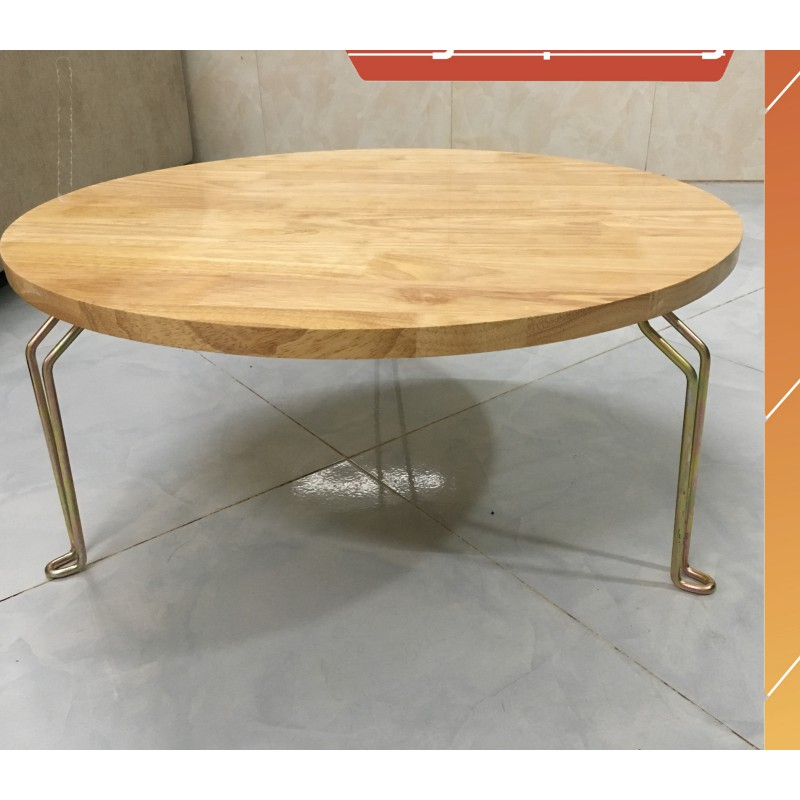 Bàn tròn gỗ cao su siêu bền đẹp đường kính 60cm