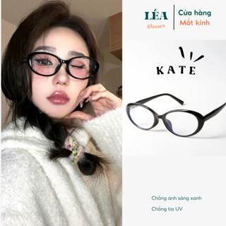 [LÉA GLASSES] Kính mắt mèo oval chuyên lắp cận KATE cao cấp Bayonetta Y2K Oval Vintage HOT TREND
