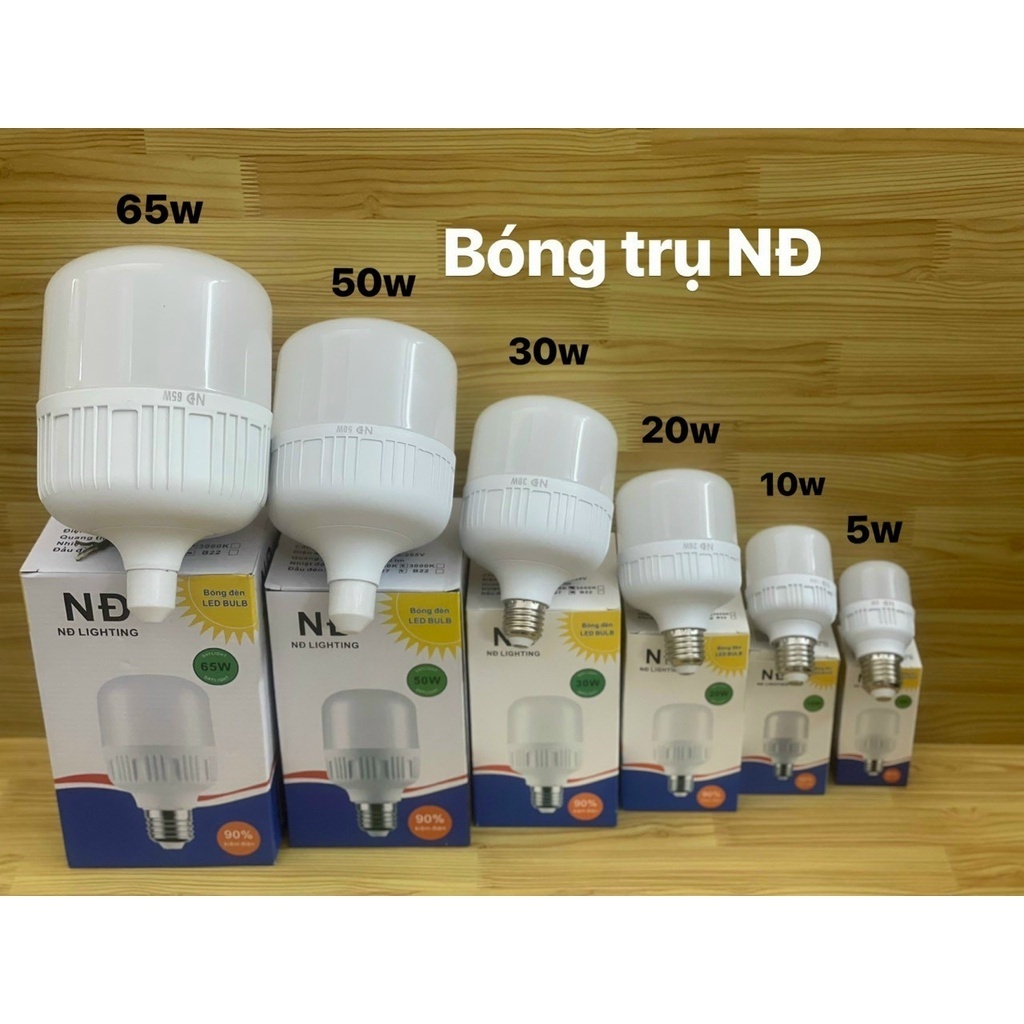 Bóng Trụ Ánh Sáng Trắng  NĐ 20W, Đui Xoáy E27