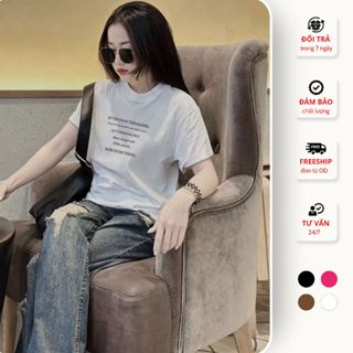 Áo Thun Nữ Form Chuẩn Kenzia Lady, Áo Phông Cổ Tròn Basic Cotton 100% Form Hàn Quốc - KA5412