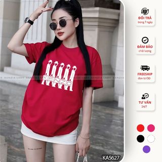  Áo Thun Nữ Form Chuẩn Kenzia Lady Áo Phông Cổ Tròn Basic Cotton 100% Form Hàn Quốc - KA5627 