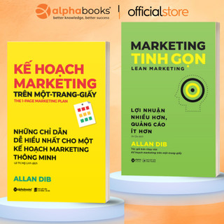 Sách - Lẻ/Combo: Marketing Tinh Gọn - Lợi Nhuận Nhiều, Quảng Cáo Ít Hơn + Kế Hoạch Marketing Trên Một Trang Giấy