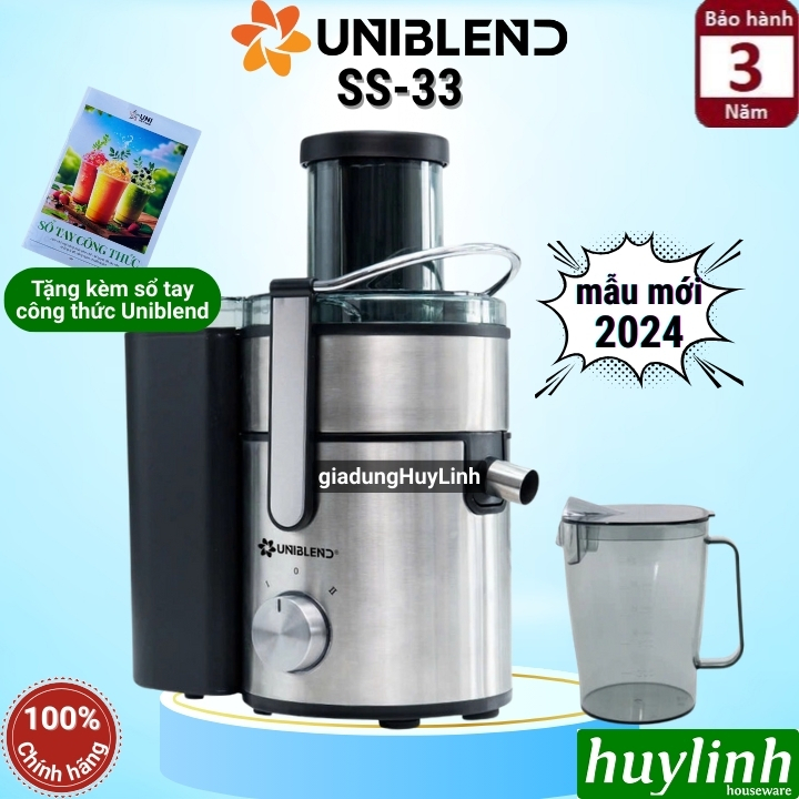 Máy ép trái cây nhanh Uniblend SS-33 - 1000W - Máy ép cho quán - nhà hàng [Uni SS33 và SS83]